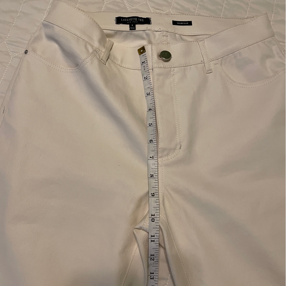LAFAYETTE 148 Thompson Waxed Denim Jeans Size 6 - Picture 5 of 7